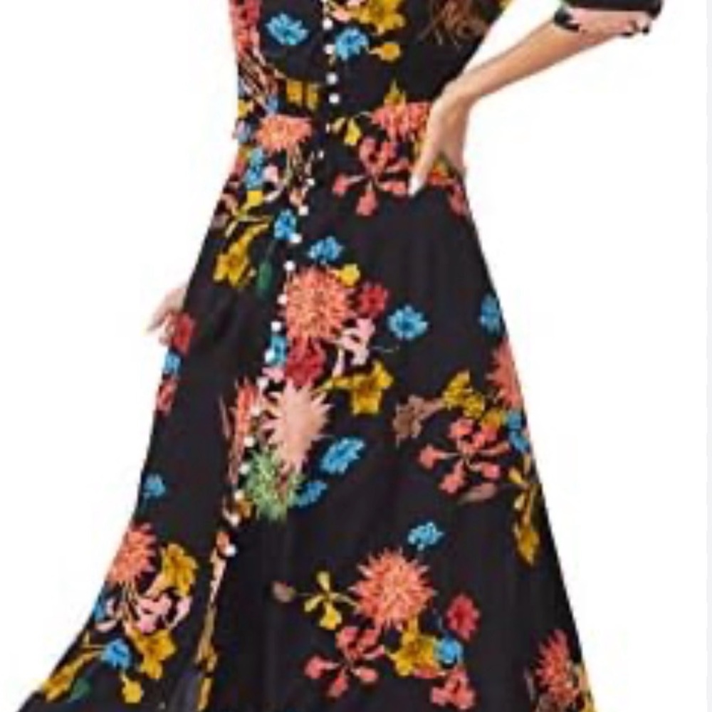 Amazon Black Floral Maxi Dress